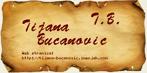 Tijana Bučanović vizit kartica